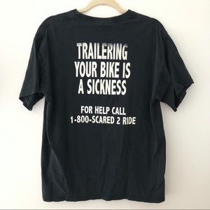 “Scared 2 Ride” Trailering Biker Motorcycle Tee